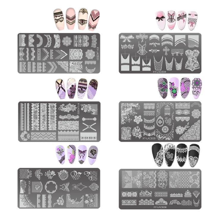 Nails Stencil Stamp Flowers Nails Stamping Templates French Nails Stamping Plates Nails Art Stencils for Nails Salon