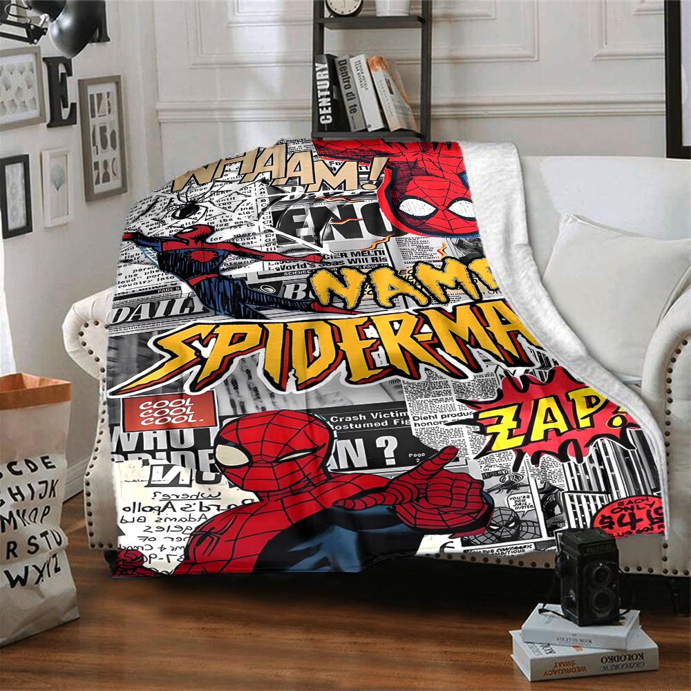 Custom Name Venom Vs Spiderman Urban Battle Party Blanket For Couch Bed Plush Cozy Fuzzy Blanket Super Soft Warm Blankets For Fall And Winter 0916177