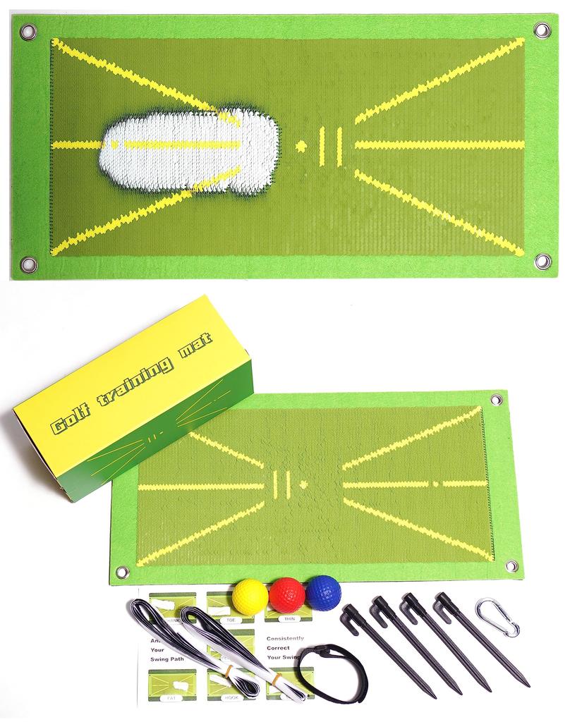 Golf Practice Practice Mat II Golf Mat Set Solid Contact Swing Correction Clearly Shows Missed and Dirt Marks Training Mat Equipment - - Duffs,
