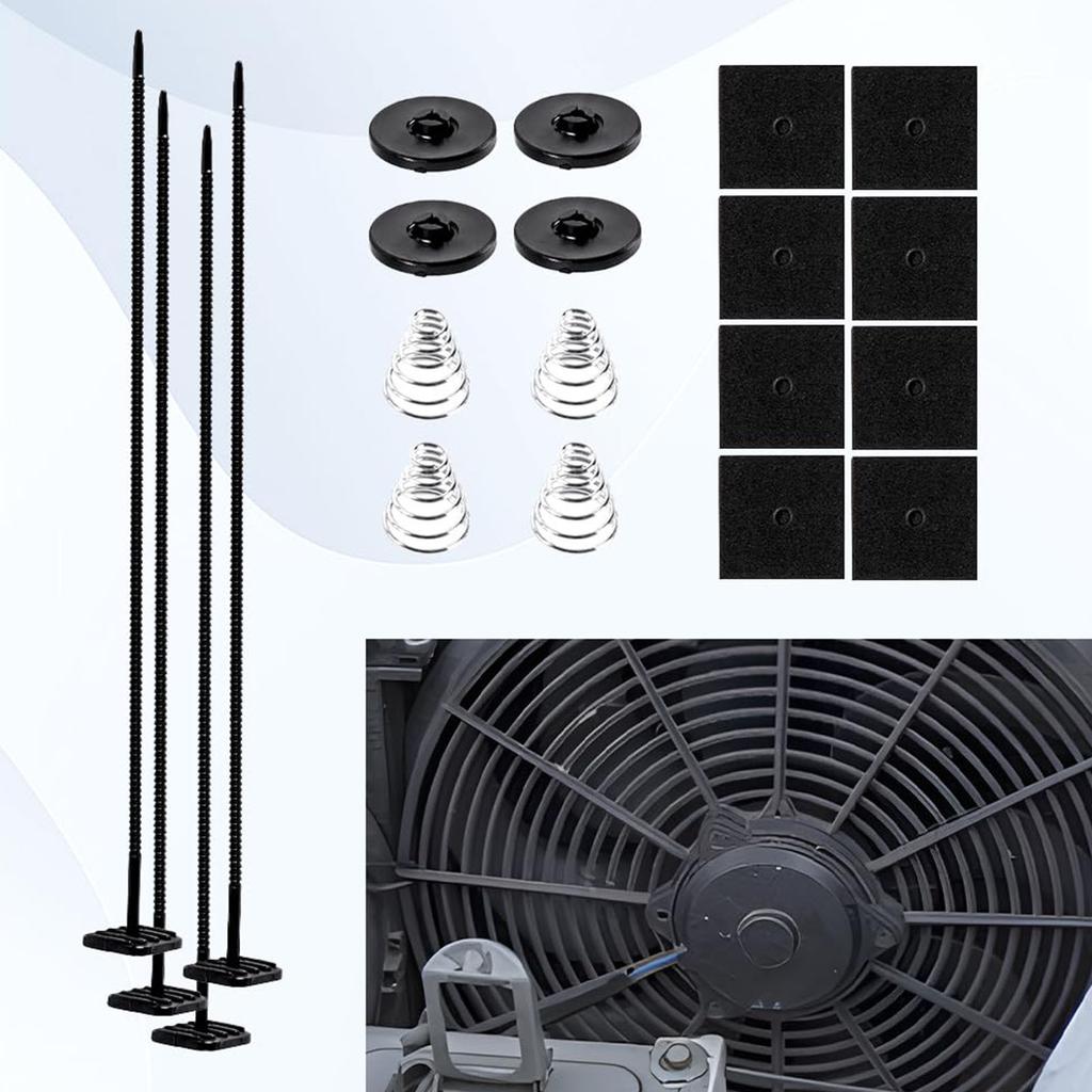 Kühlerlüfter Halterung Kabelbinder Clips Elektrische Übertragung Kühler Montage Befestigungsband Universelles Lüftermontage-Kit Einfache Installation