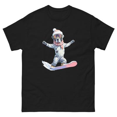 Great Dane Dog Snowboarding Fun Snowboarder T-Shirt
