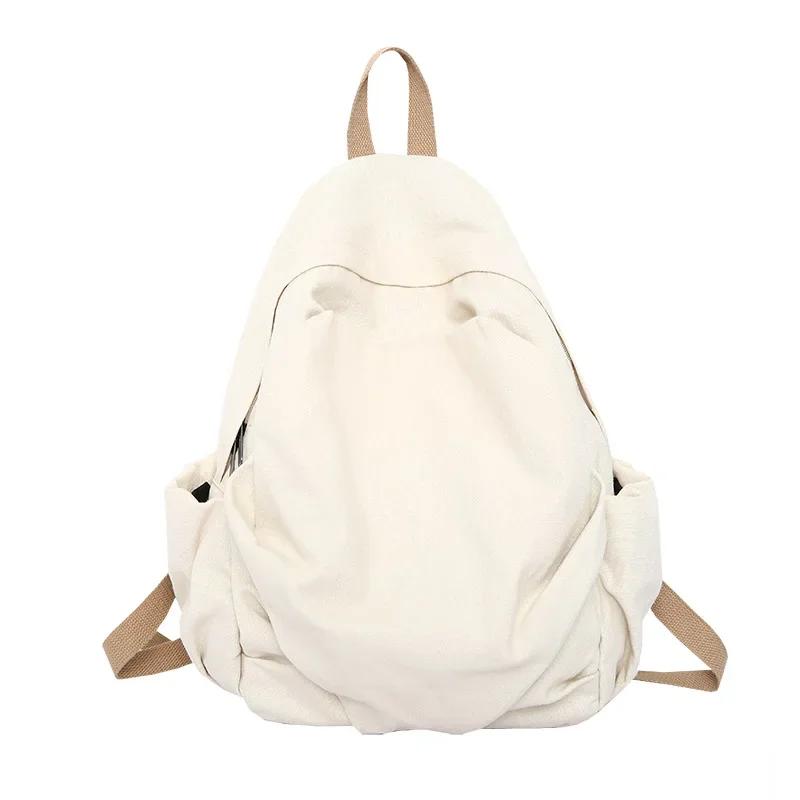 Arched Bags for Women Softback Unisex Solid Nylon Backpacks Casual Nylon Zipper Backpack New Fashion