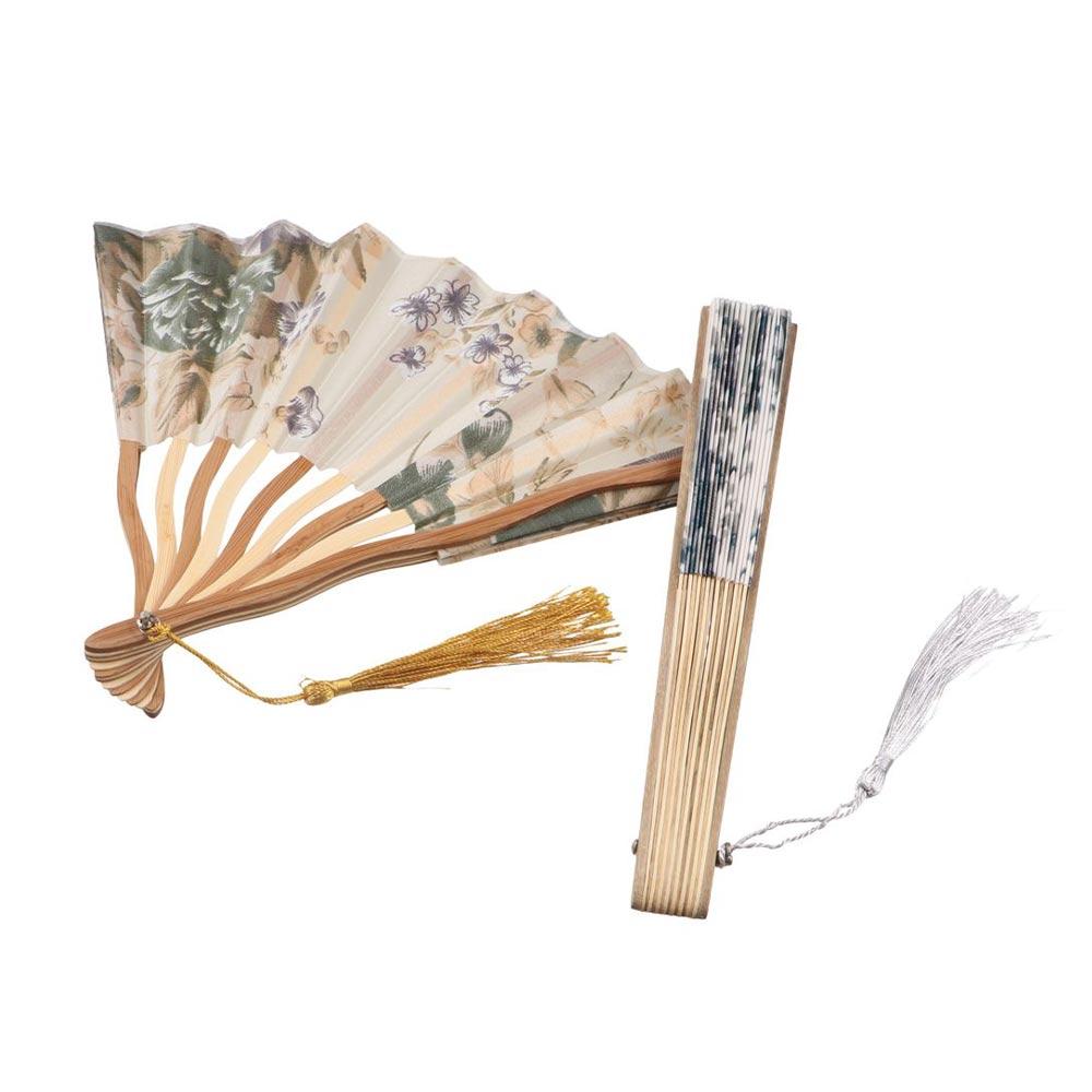 Hochwertiger Seidenfächer Eleganter Handfächer Quaste Faltfächer Heimdekoration