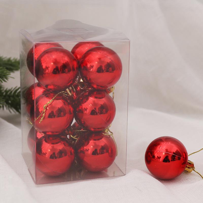 3-10CM Red Pearlescent Christmas Ornaments for Visual Merchandising - Available In 6CM, 8CM, 10CM Sizes