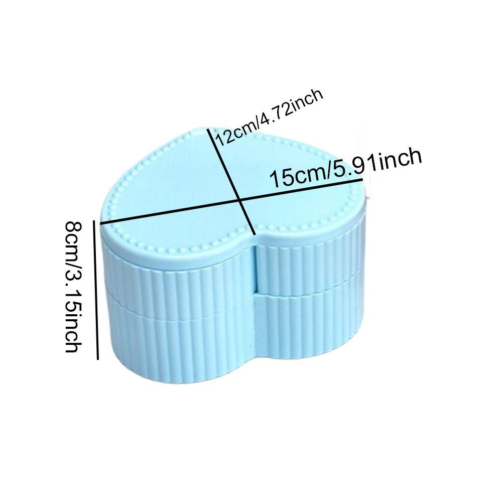 Rotating Heart Shape Jewelry Boxes Large Capacity Jewelry Display Box Jewelry Organizer  Dresser