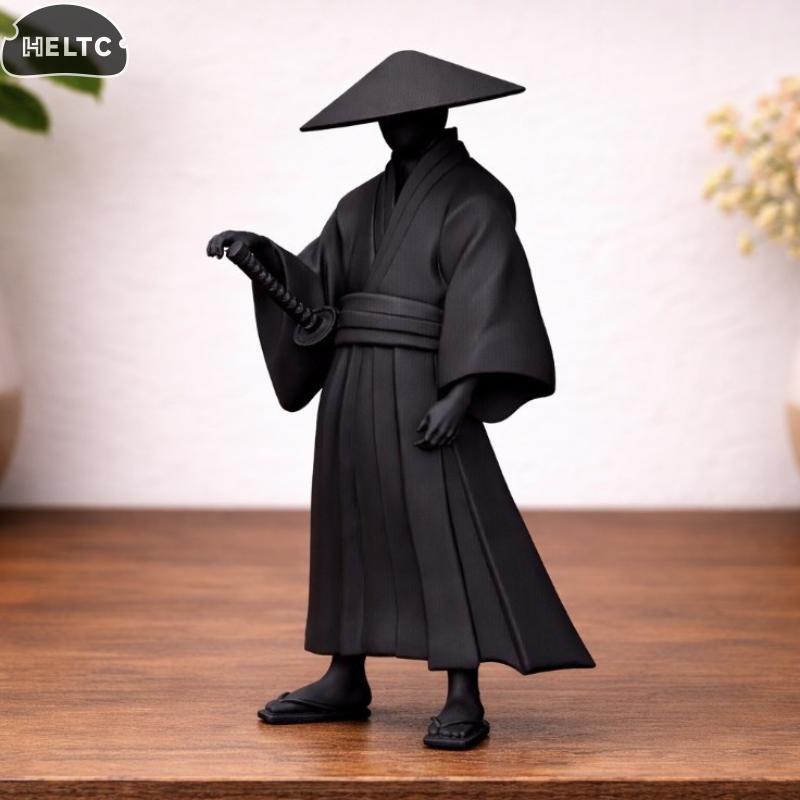1PC Eco-Friendly Mini Chinese Swordsman Figure Exquisite Ancient Car Statue Ornament Cartoon Swordsman Miniatures Interior Decor