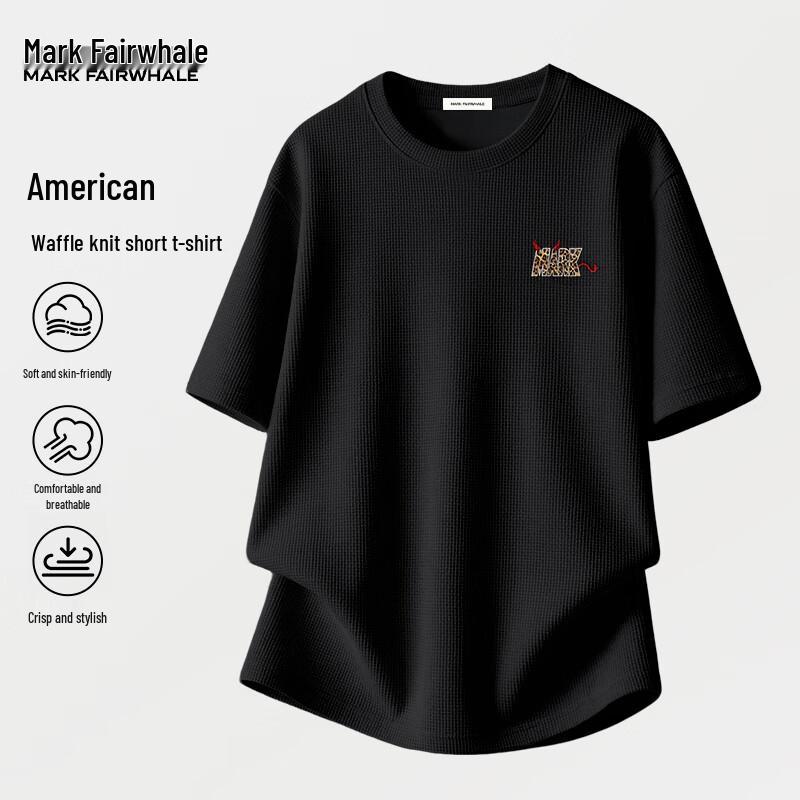 MARK FAIRWHALE Men s Waffle Knit Short-Sleeve T-Shirt XL