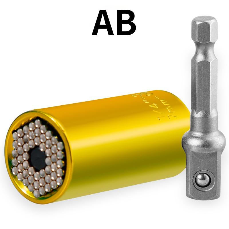 1 Set Cap Cheie Dinamometrică Universală Set Manșon Soclu 7-19mm Burghiu Electric Clichet Bucșă Cheie