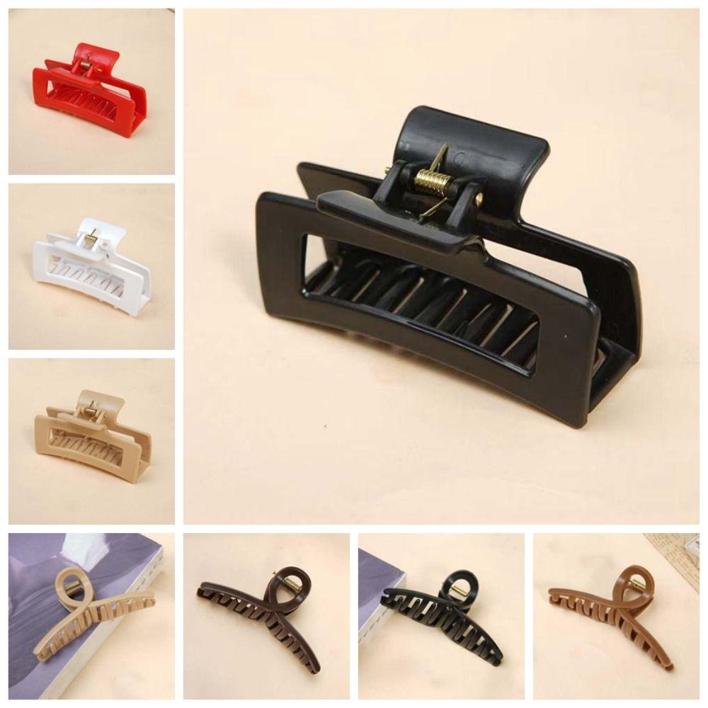 Korean Style Silicone Shark Clip Safe Straight Line Shaped Hair Claw Gifts