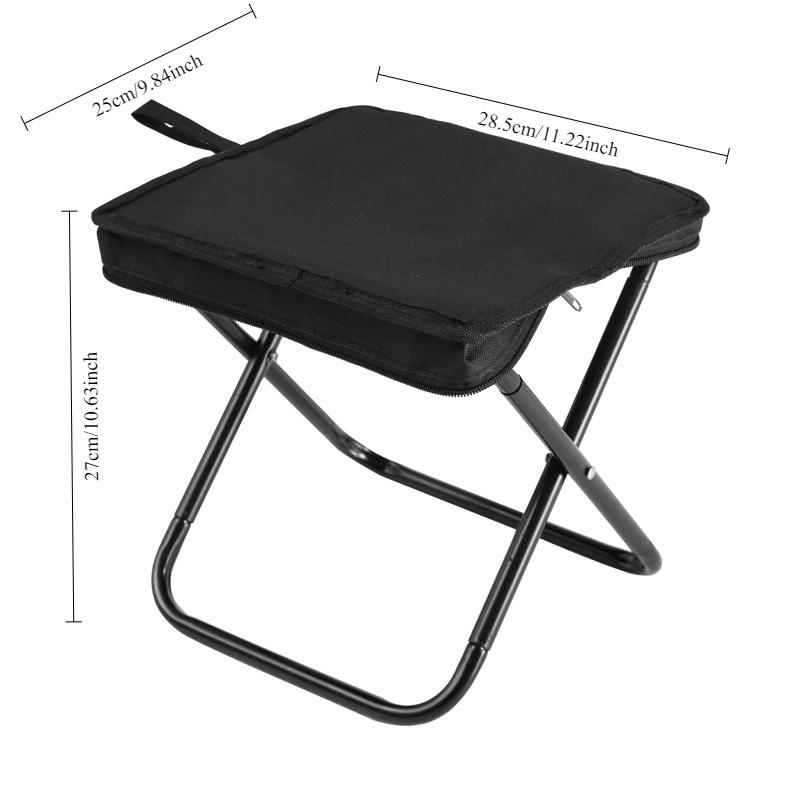 

1 шт. Портативный многофункциональный складной стул для пикника на открытом воздухе, сверхлегкий стул для рыбалки, дорожный стул, рыболовные принадлежности чёрный