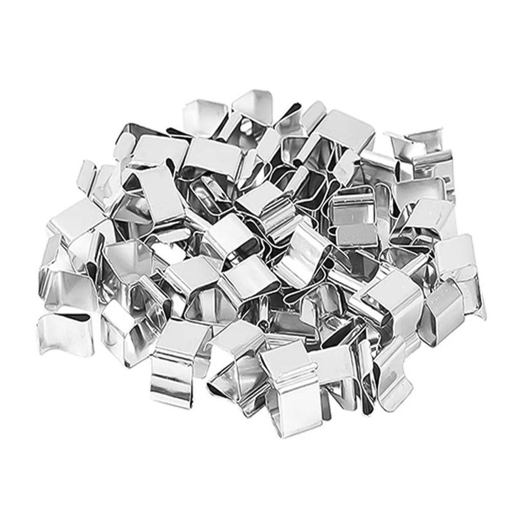 50Pcs Stable Christmas Light Clips Metal Gutter Hangers  Home Party Decoration