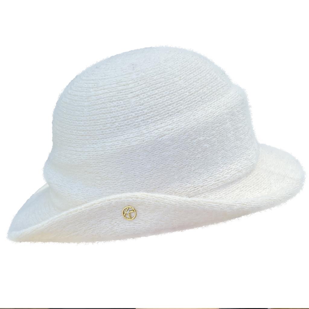 French Hepburn Style Elegant Woolen Hemming Thousand Gold Top Hat Children Autumn And Winter Retro Versatile Face Small Bucket Hat