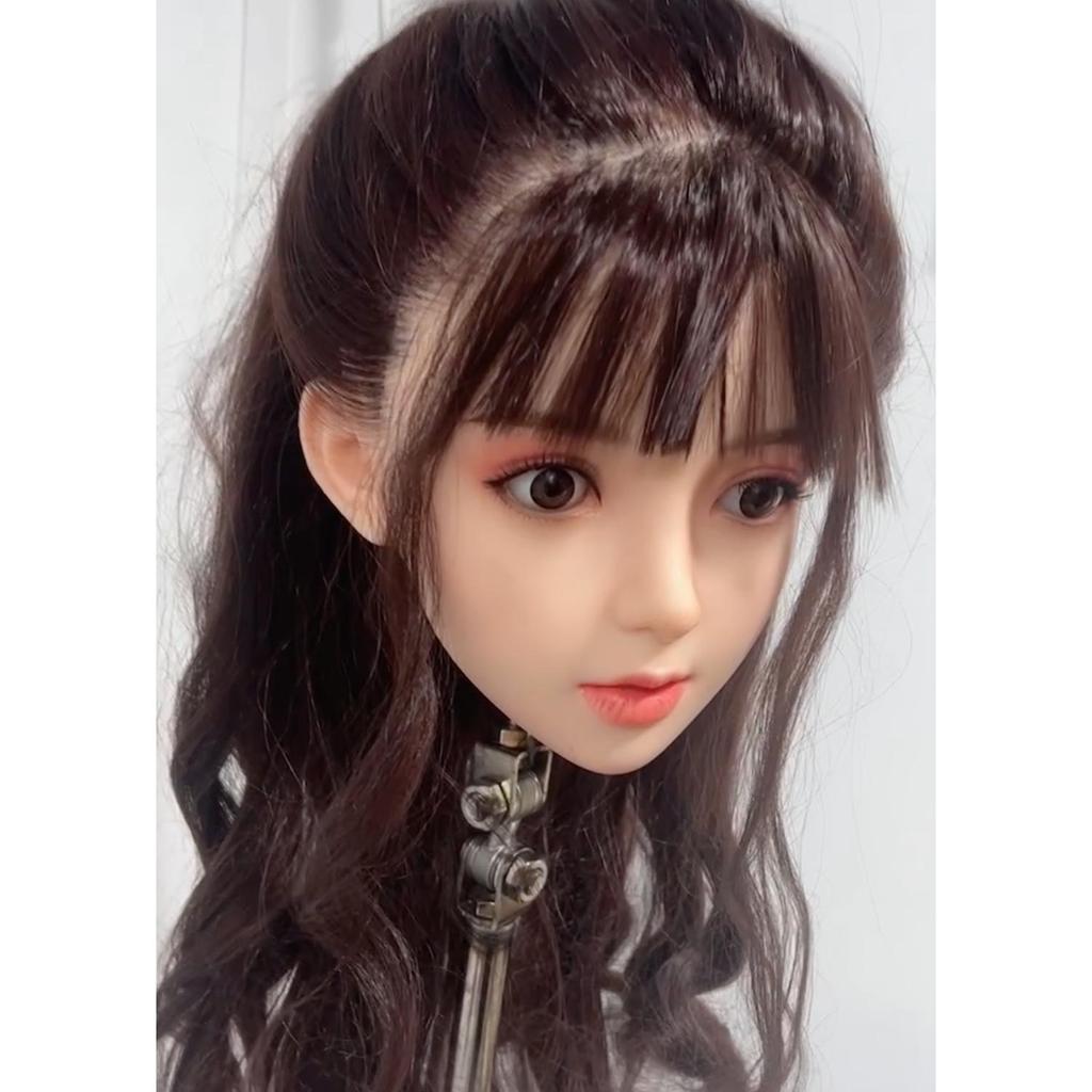 100% Silicone Head Standard Wig Suitable for 130-180CM Sex Doll Body 2 Connection Methods GJ-029