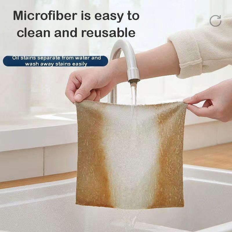 1 Pack Kitchen Towels Ultra Absorbent Reusable Non-Stick Degreasing Quick Drying Versatile Cloths for Dishwashing Multi Surface