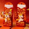 Traditioneller 3D Roter Umschlag Jahr des Pferdes Papier Hongbao Frühlingsfest Rotes Portemonnaie Verdickte Karikatur Kinder Geldbeutel