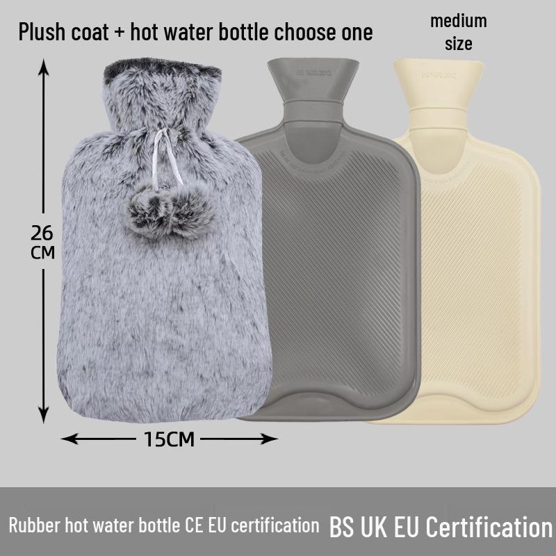 Explosion-Proof Hot Water Bottle: Rubber Design for Stomach and Feet, Long-Lasting Warmth