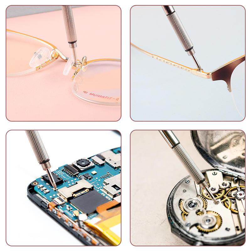 1-20PC Mini 3 In1 Screwdriver Multifunctional Precision Repair Eyeglass Screwdriver With Keychain Watch Repair Kit Tools