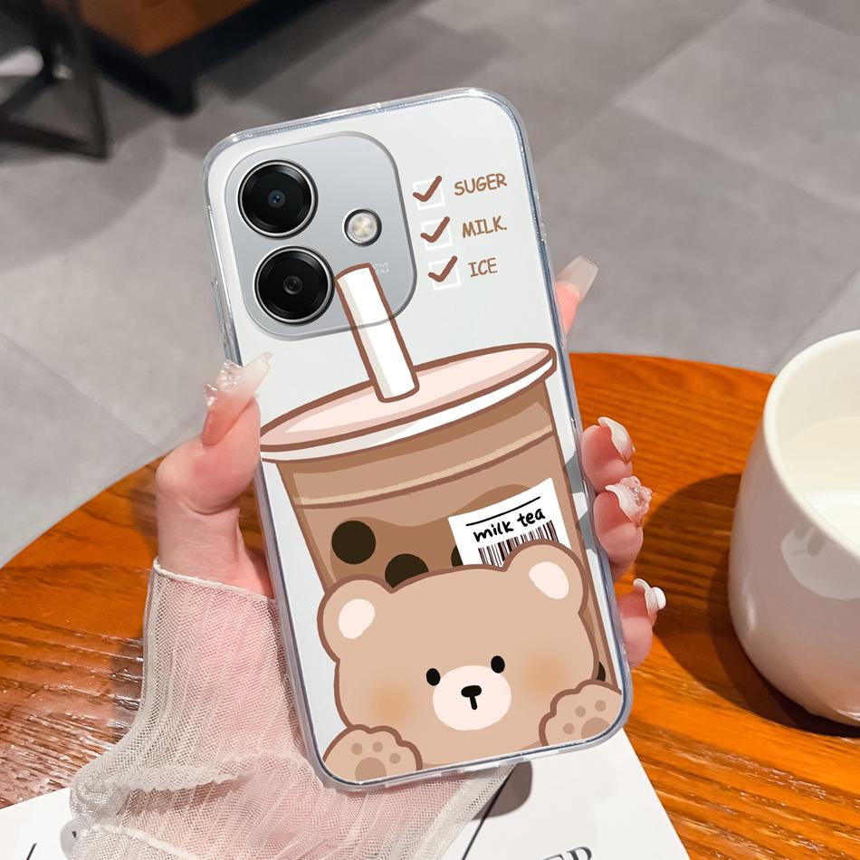 

Clear Case For OPPO A3 A3X A40 A40M Bumper Cute Cartoon Back Cover Soft TPU Transparent Silicone Untra Thin Anti Drop Phone Case OPPO A40