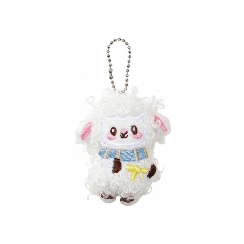 Kawaii Fluffy Lamb Doll Keychain Cute Cartoon Fluffy Hugging Pendant Year of the Sheep