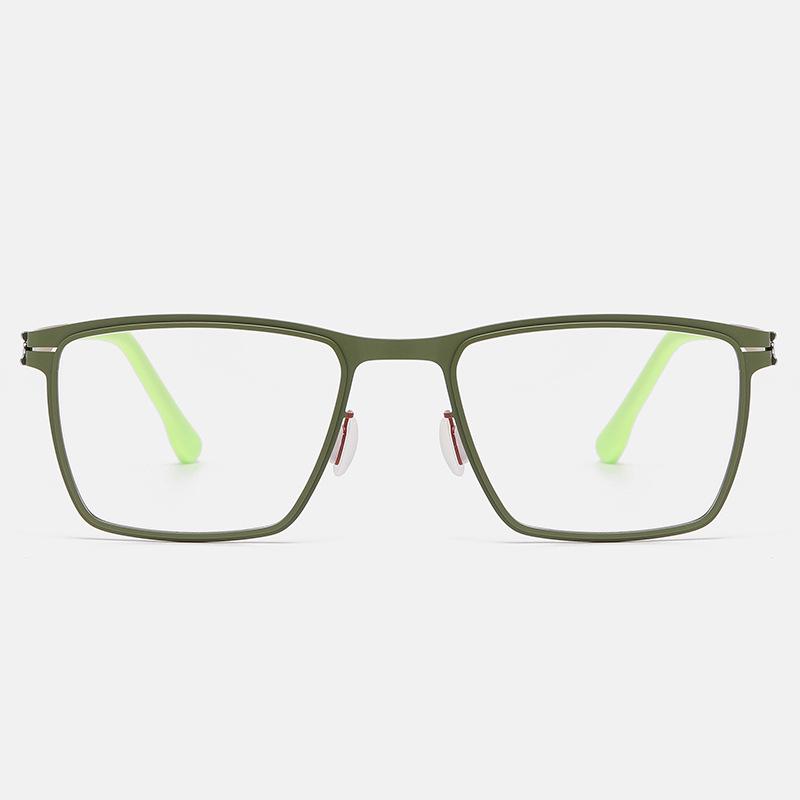 Stylish Large Frame Metal Glasses for Men - High-End Look