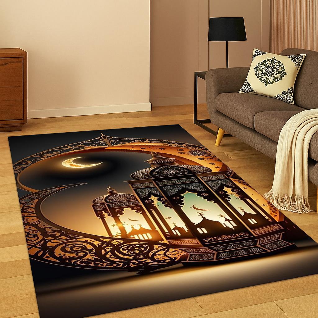 Muslim Islam Prayer Kneelin Carpet Rug Mat for Living Room Sofa Home Bedroom Doormat Kitchen Decor,Prayer Non-slip Area Rug Gift