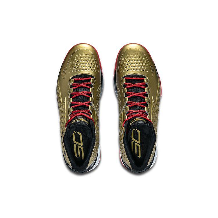 Under Armour Curry 1 Retro All American 2021 Men Sneakers Gold Metallic-Gold 3026048-900