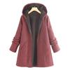 Women Hoodie Plus Size All Match Autumn Winter Solid Color Warm Coat Streetwear