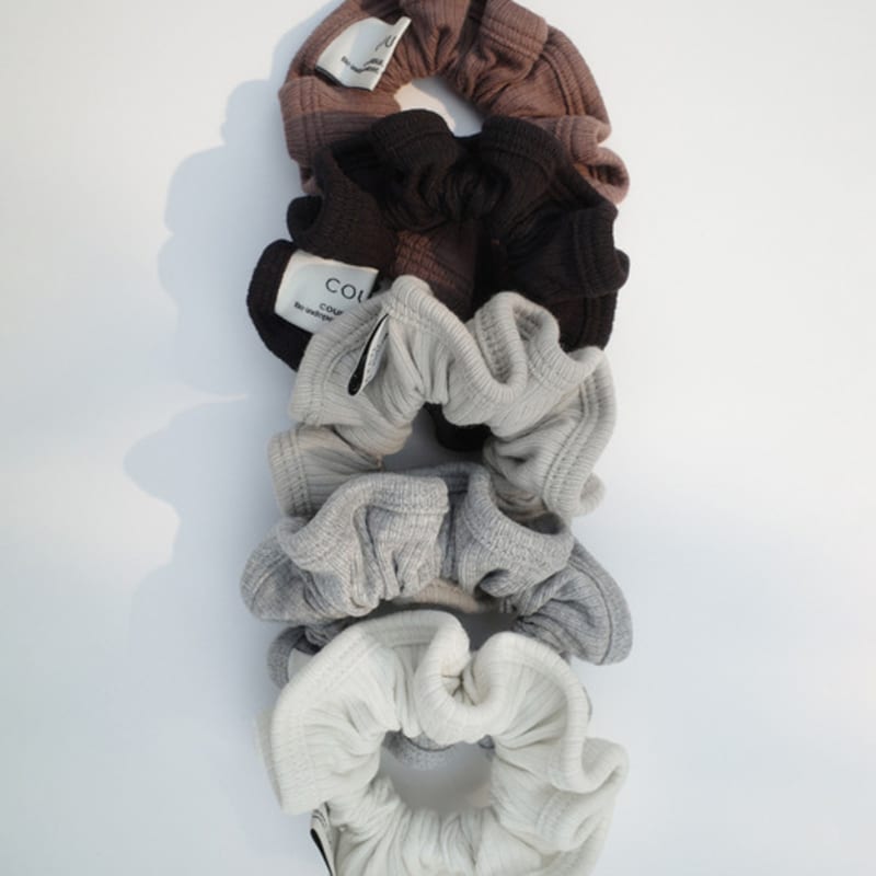 COURBUI Ribbed Binding Scrunchie (5colors)
