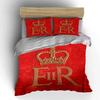 Royal Monogram Red Design Bedding Duvet Cover Set Duvet Cover Pillowcases  (1*Duvet Cover 2*Pillowcases, Without Duvet Insert)