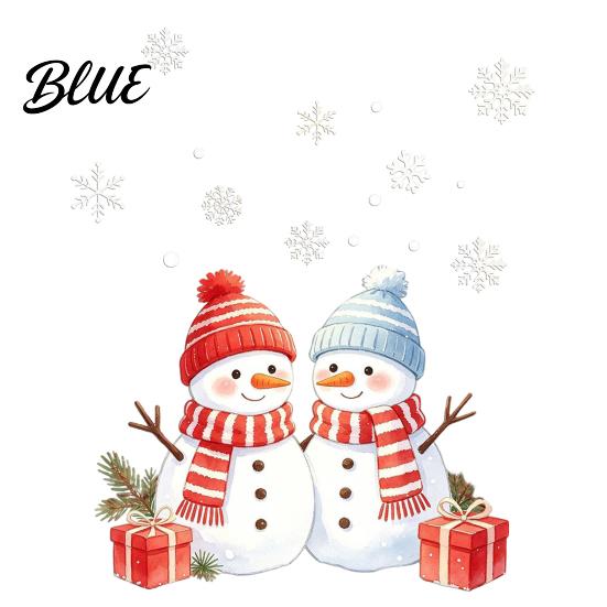 Decorative Snowman Window Scenes Christmas Static Glass Sticker PVC Waterproof Decals for Holiday Winter Decorations Home Decoration Snowflake