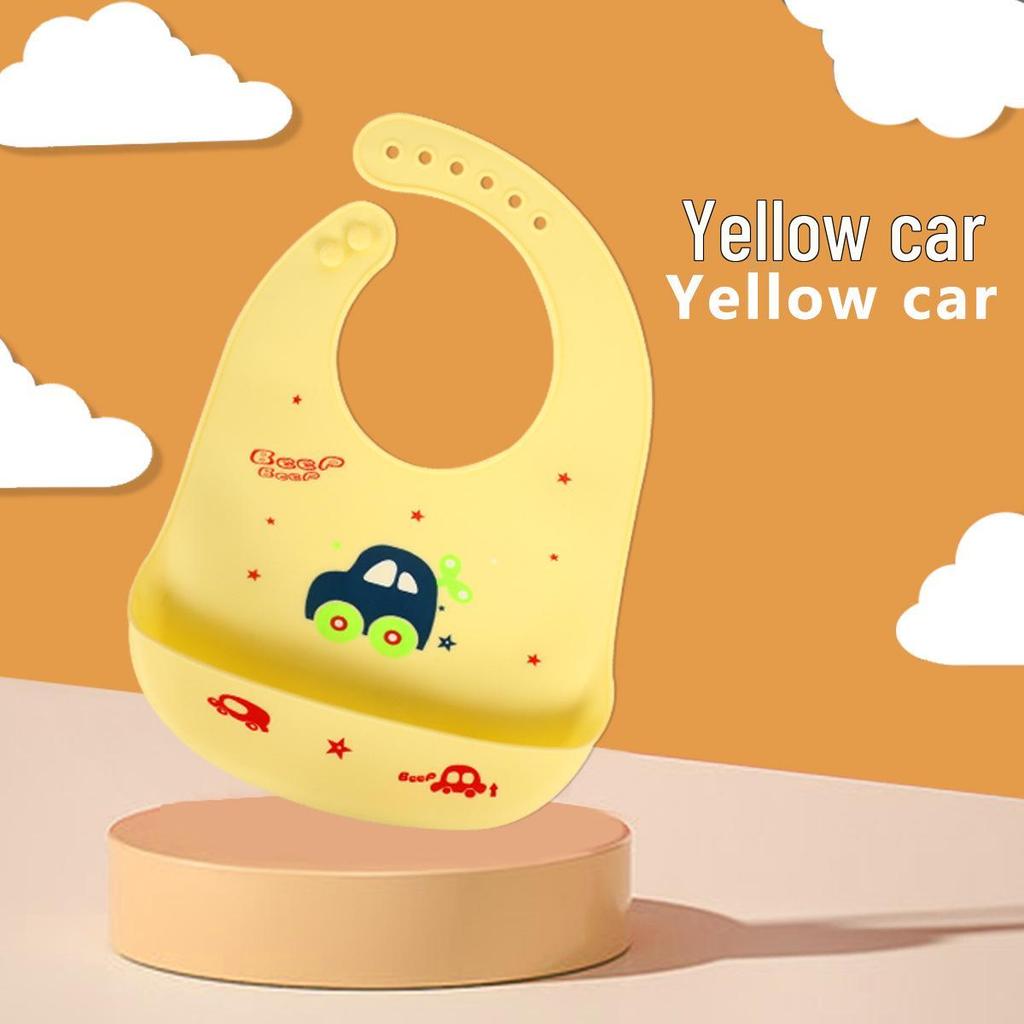 Waterproof Silicone Baby Bib - Large, Wash-Free, Drool & Meal Bib for Newborns and Children
