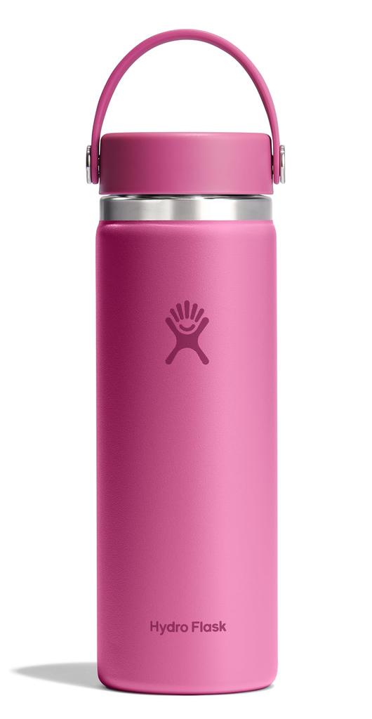 Wide Mouth Stainless Steel Water Bottle, 20oz (591ml), Leaf Design, Insulated (Official Japanese Product)
