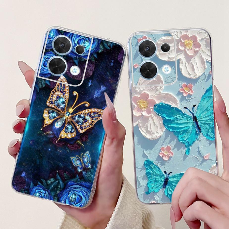 For Oppo Reno8 Pro 5G Case CPH2357 Cool Design Fashion Painted Cover Soft Silicone Phone Case For Oppo Reno 8 Pro Reno8 5G Shell