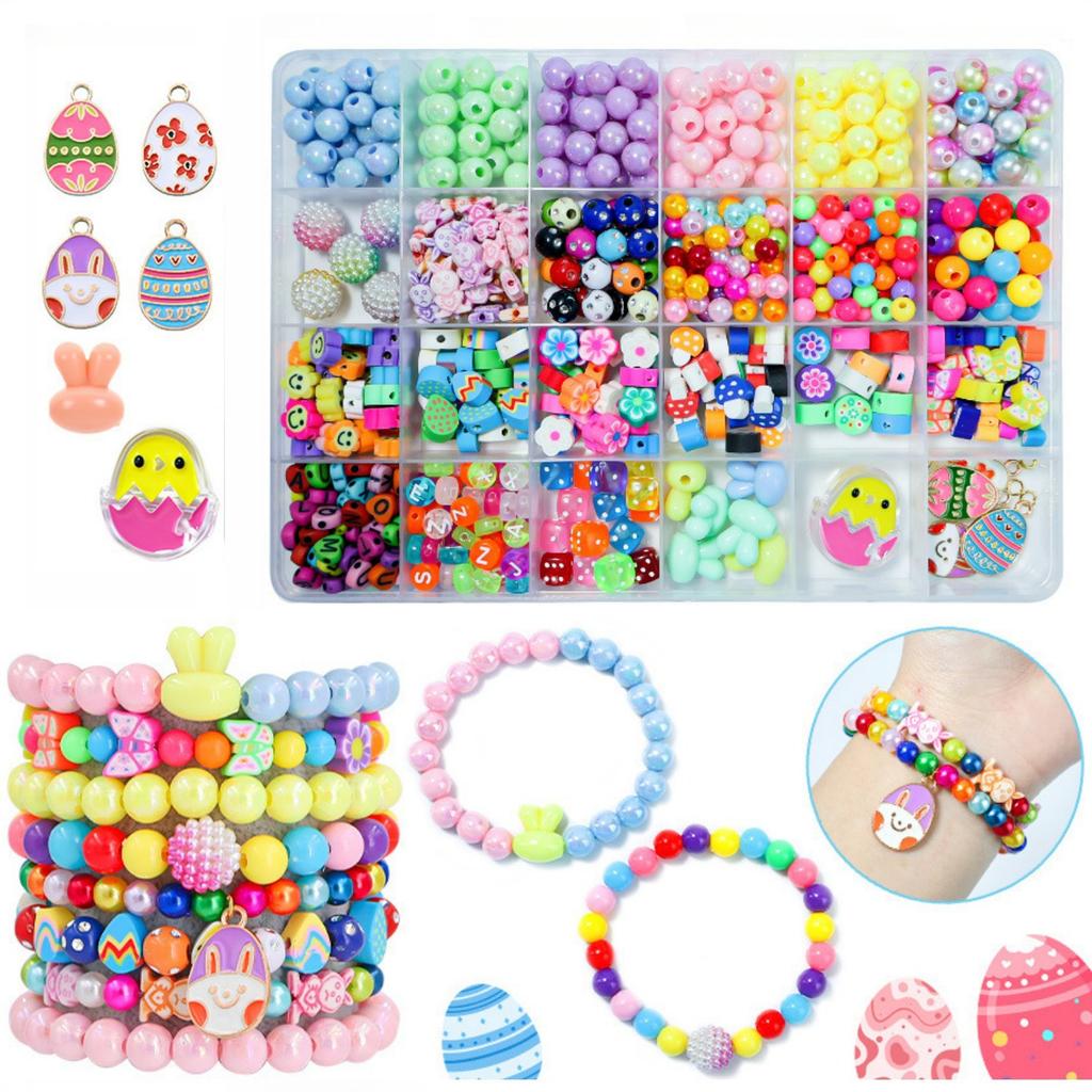 Easter 24 Grid Diy Jewelry Material Handmade Bracelet Necklace, Puzzle Set Children
