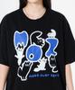 MOZMOZ Play Kitten Oversized Short Sleeve T-Shirt Black