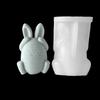 Face-less Rabbit Candle Mold Diy Cover Your Eyes Mouth and Ears Rabbit Aromatherapy Candle Gypsum Incense Stone Mold