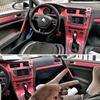 Pentru VW Volkswagen Golf 7 MK7 Panou central de control interior mâner ușii 5D autocolante din fibră de carbon Decalcomanii Accesorii pentru stilul mașinii