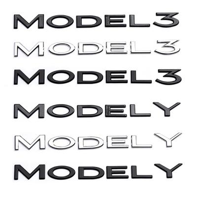 3D ABS Letters Logo for MODEL 3 Y Car Rear Tailgate Trunk Emblem Badge Decal Stickers Auto Styling Accessories