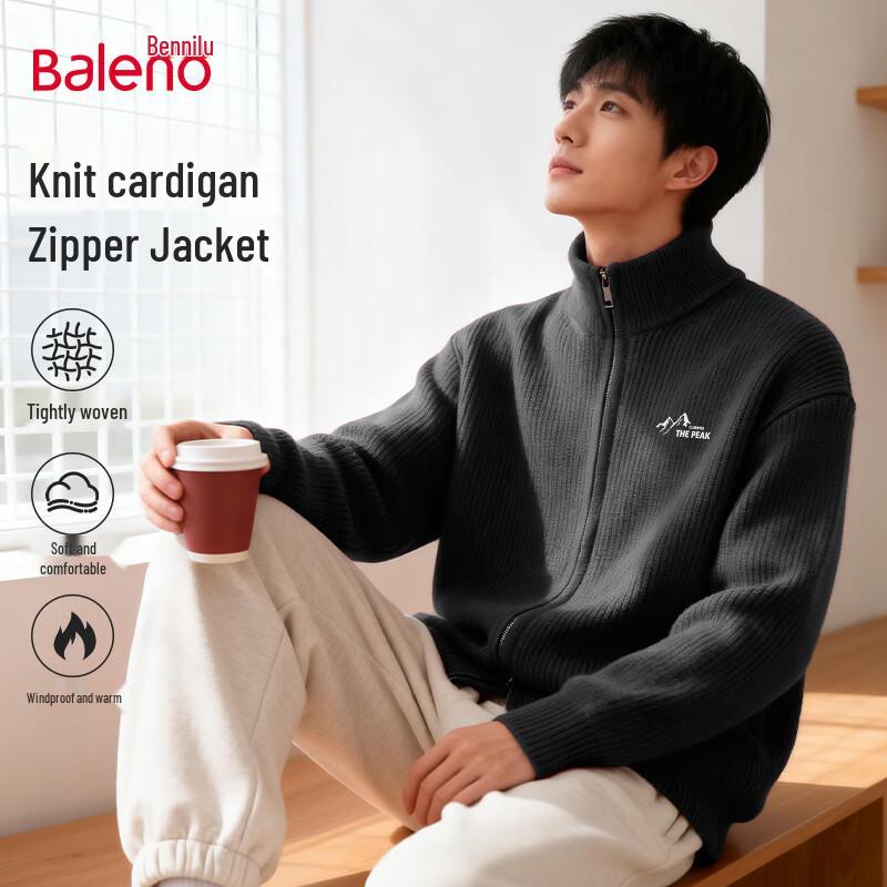 

Baleno Men s Stand Collar Knit Cardigan Sweater 3XL