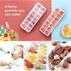 1pcs Silicone Ice Cube Mold Easy Release Flexible Mold With Spill Resistant Removable Lid Stackable Ice Trays With Covers