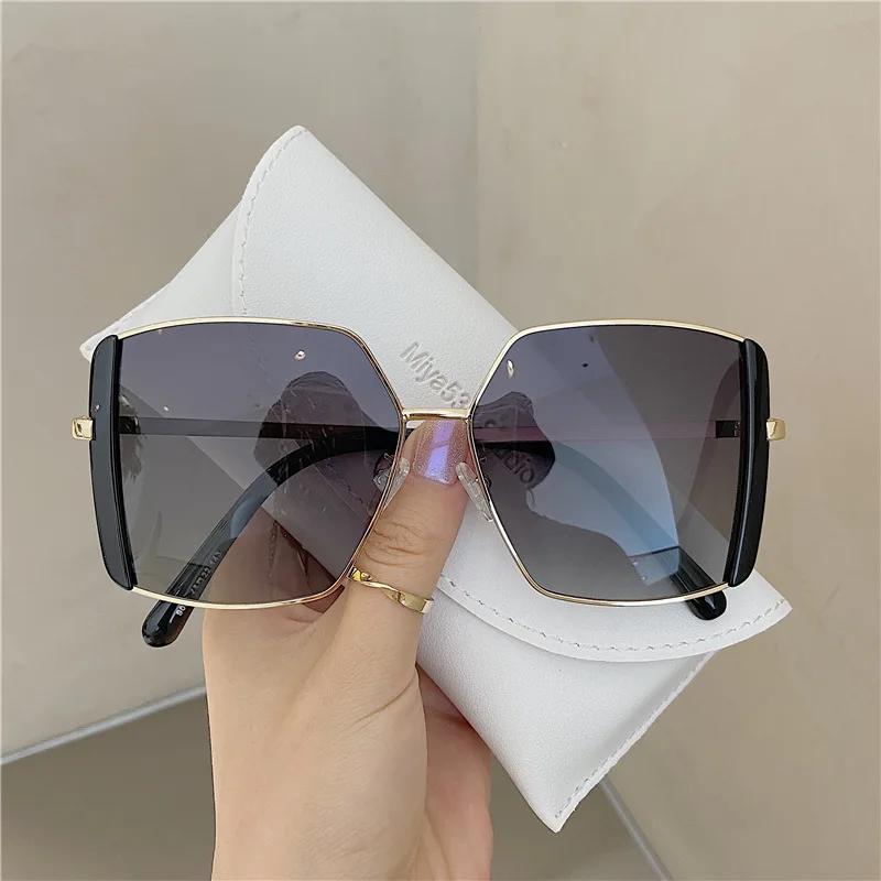 Square Sunglasses Women  Vintage Brand Oversize Sun Glasses Black Female Glasses Uv400