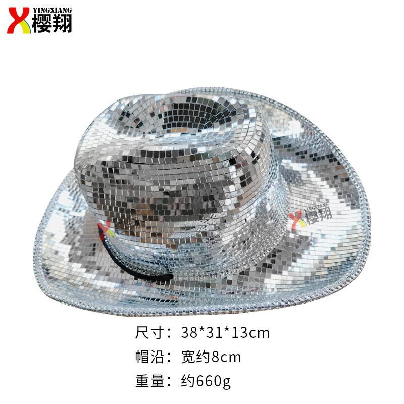Holographic Mirror Fisherman Bucket Hat Shiny Reflective Disco Style Party For Women Teens Rave Festival Nightclub Dance Gift