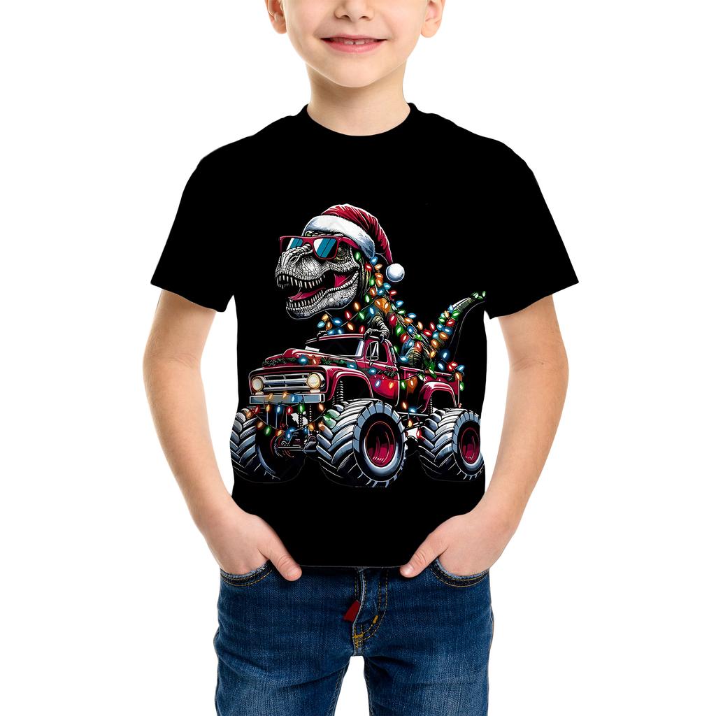 3D Pattern Printing Fashion T-Shirt  Element Printing Summer New Boy Personalized Cool Tops Kids Funny T Shirt