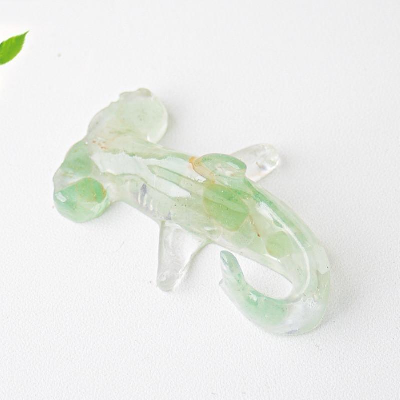Hammerhead Shark Resin Art Sculpture With Natural Crystal Stones For Office Decor And Gift Giving