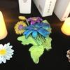 3D Sunflower Silicone Mold DIY Epoxy Resin Mold for Wall Desktop Decoration Hanging Pendant Concrete Plaster Mould Craft
