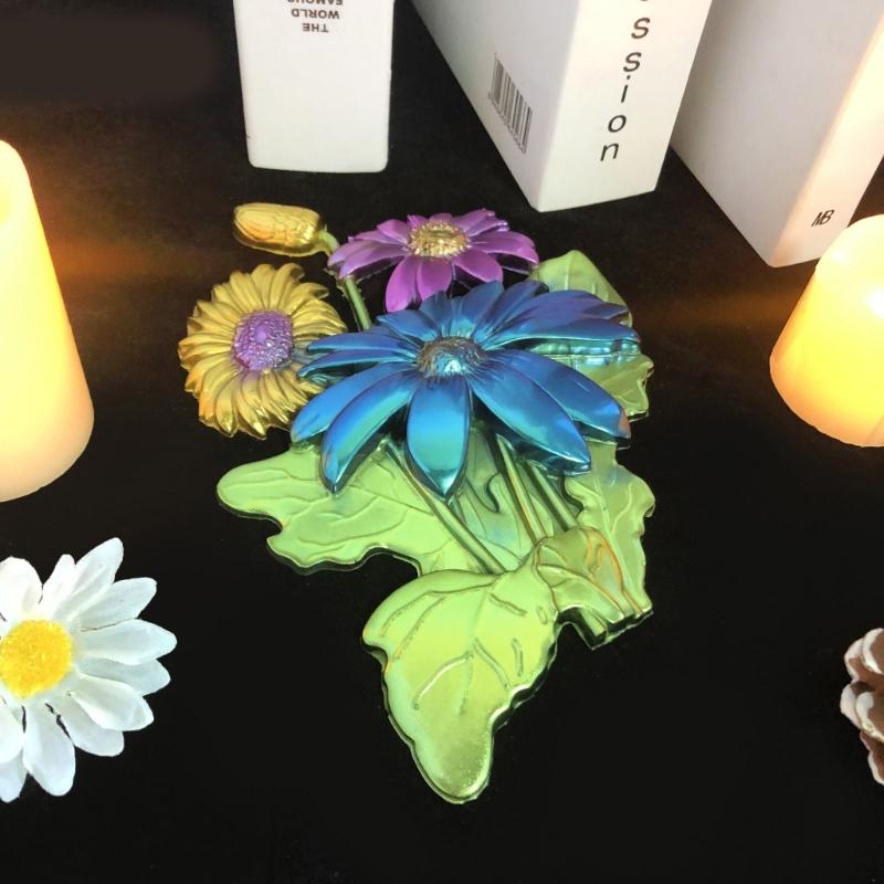 3D Sunflower Silicone Mold DIY Epoxy Resin Mold for Wall Desktop Decoration Hanging Pendant Concrete Plaster Mould Craft