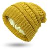 Winter Knitted Beanie Women's Thick Warm Beanie Skull Cap Women's Knitted Letter Hat Beanie Outdoor Riding Suit