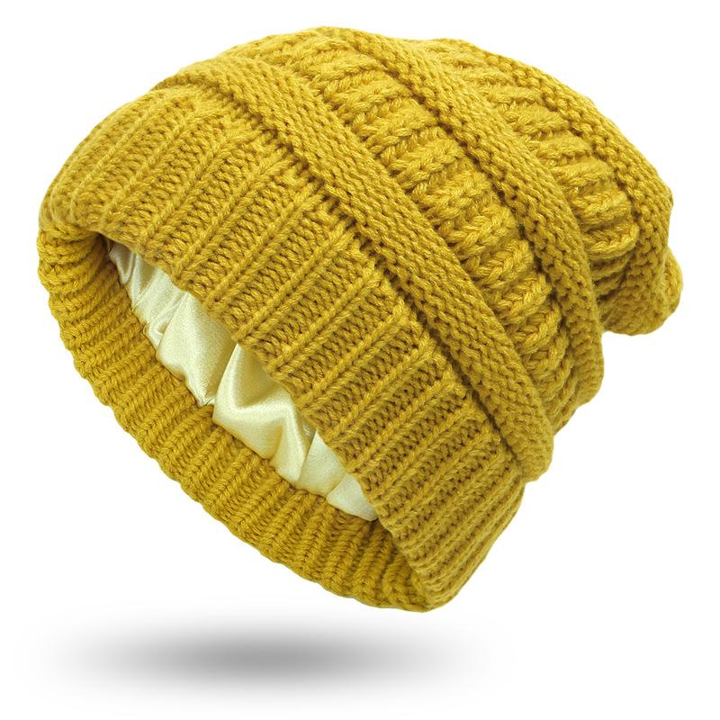 Winter Knitted Beanie Women's Thick Warm Beanie Skull Cap Women's Knitted Letter Hat Beanie Outdoor Riding Suit