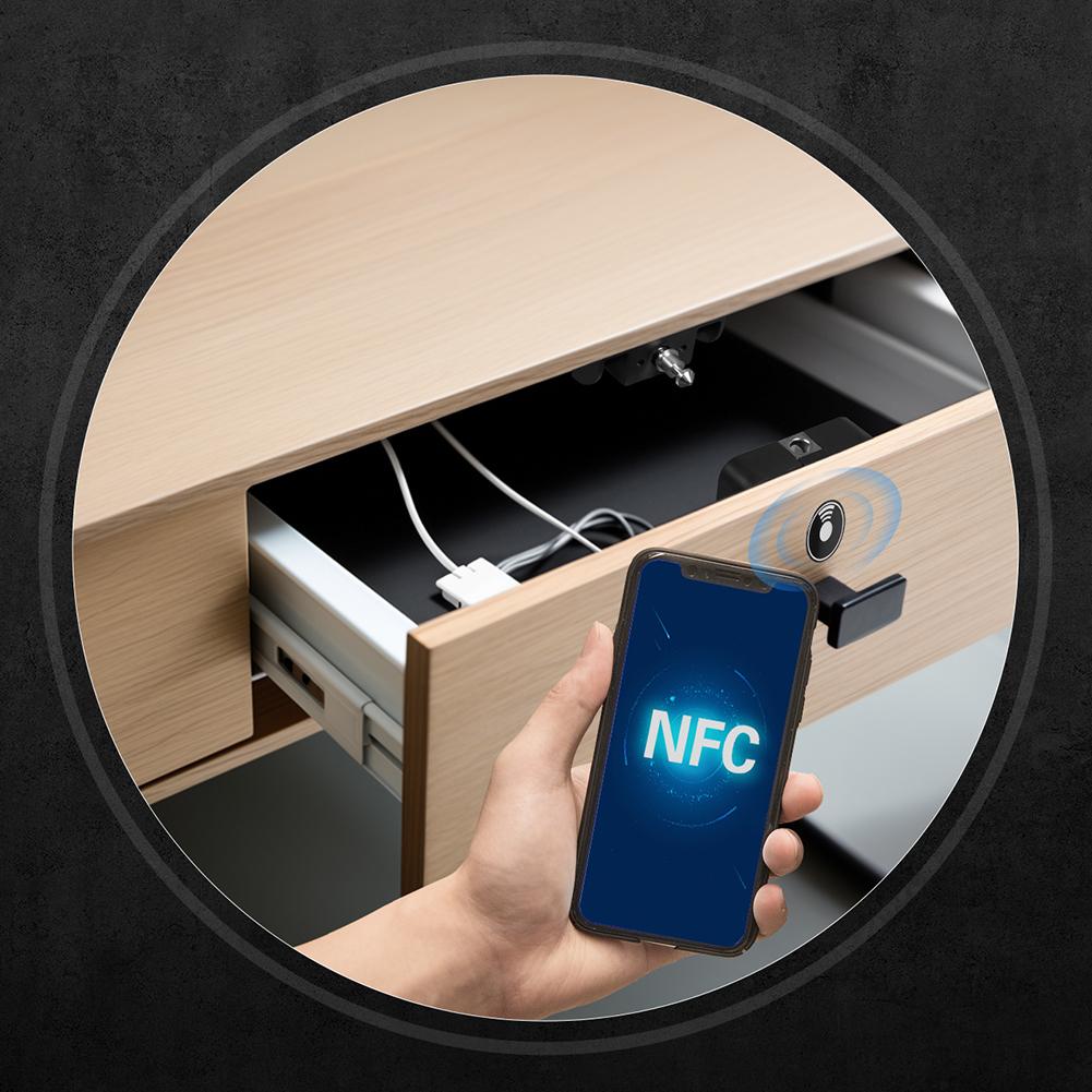 Drawer Electronic Lock Bluetooth-Compatible Keyless Smart Drawer Lock RFID Card Smart Electronic Lock for Furniture Drawer