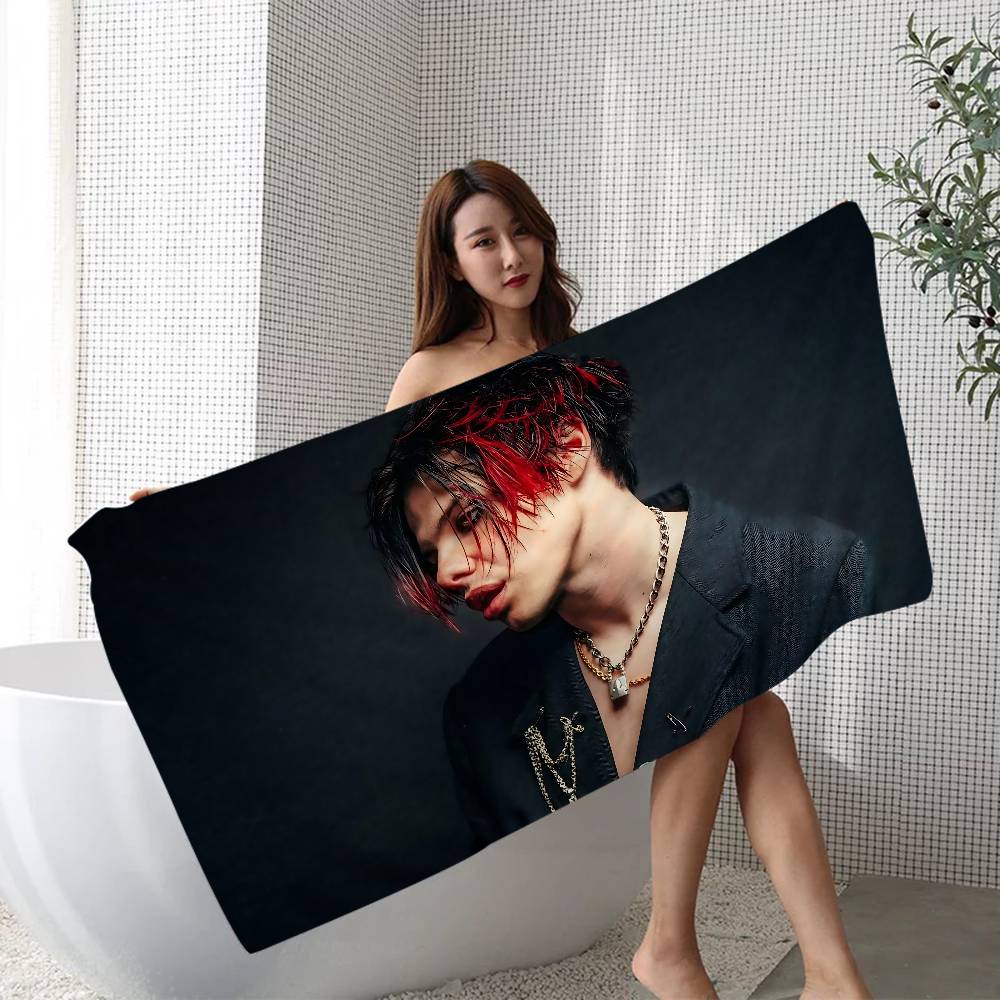 

Popular Singer Y-Yungblud Microfiber Blanket Quick Drying Beach Towels Oversized Printing Super Absorbent Pool Towel Blanket W40*H60(CM)